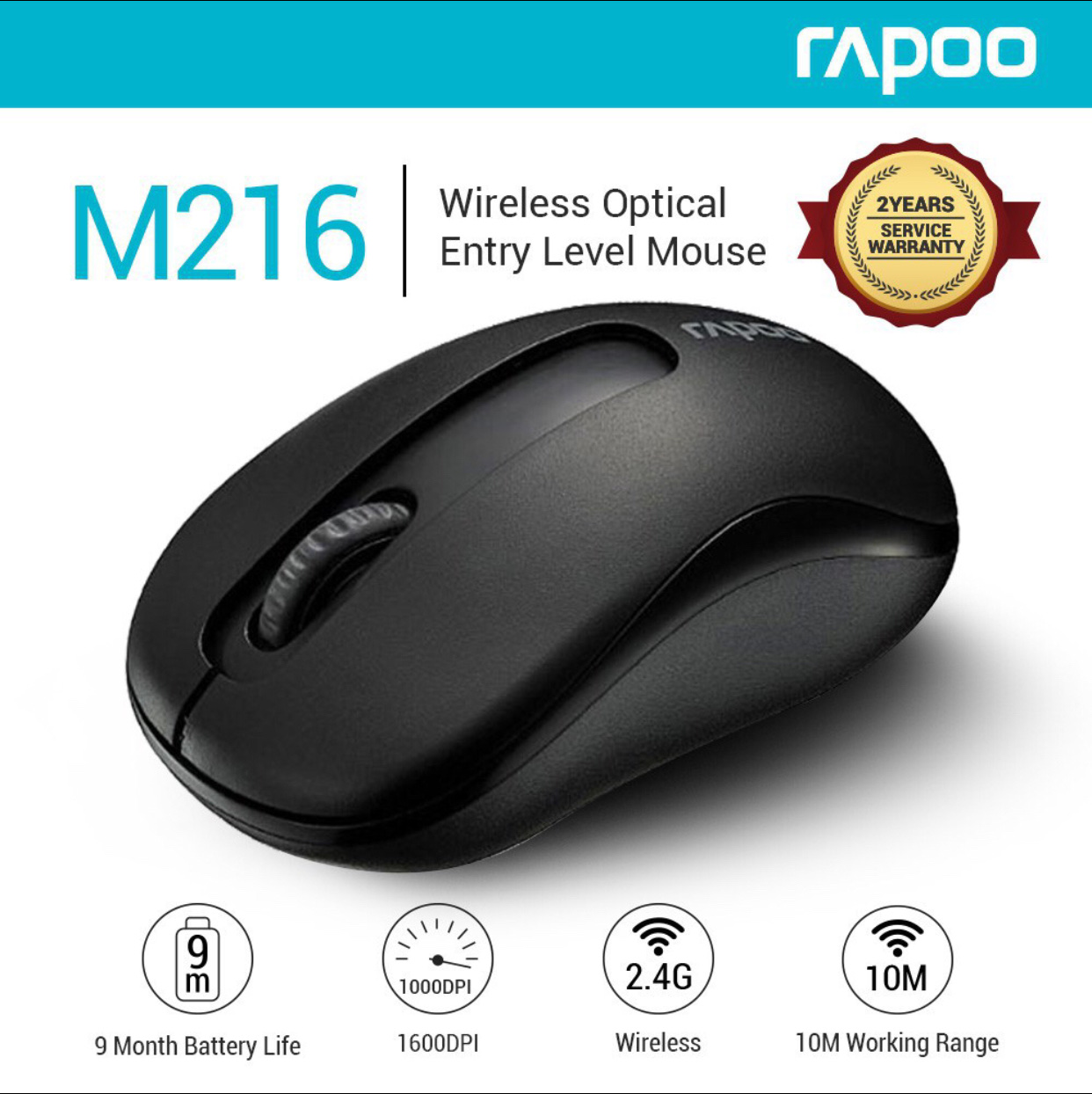 Wireless Mouse Rapoo M216 Black