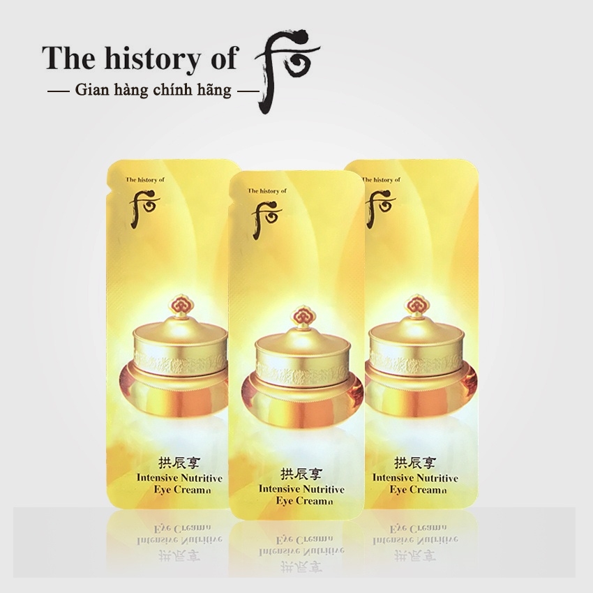 [Date 24 - 30 gói] Kem dưỡng chống thâm mắt Whoo Intensive Nutritive Eye Cream - Kem mắt Whoo vàng