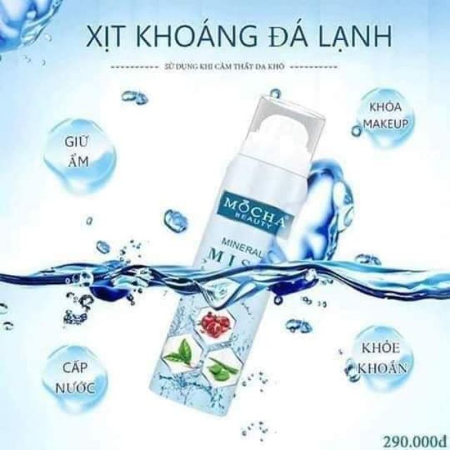 [Hcm]Xịt Khoáng Đá Lạnh Mocha - Cung Cấp Nước Cân Bằng Độ Ẩm Và Bảo Vệ Da - Kho Sỉ Thuận Phát