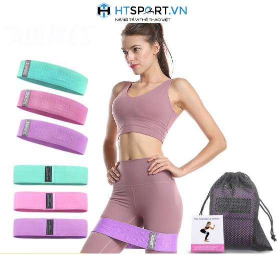 Dây mini band, dây đàn hồi kháng lực tập chân mông gym tại nhà miniband aolikes al3604 chính hãng
