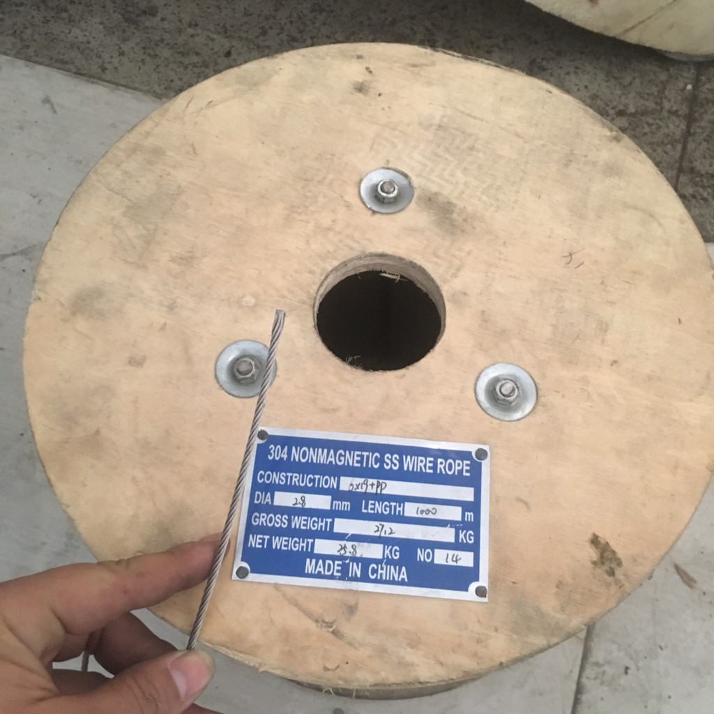 Cáp inox 304 (5 ly, 6 ly, 8 ly, 10 ly) cáp thép giá sỉ.