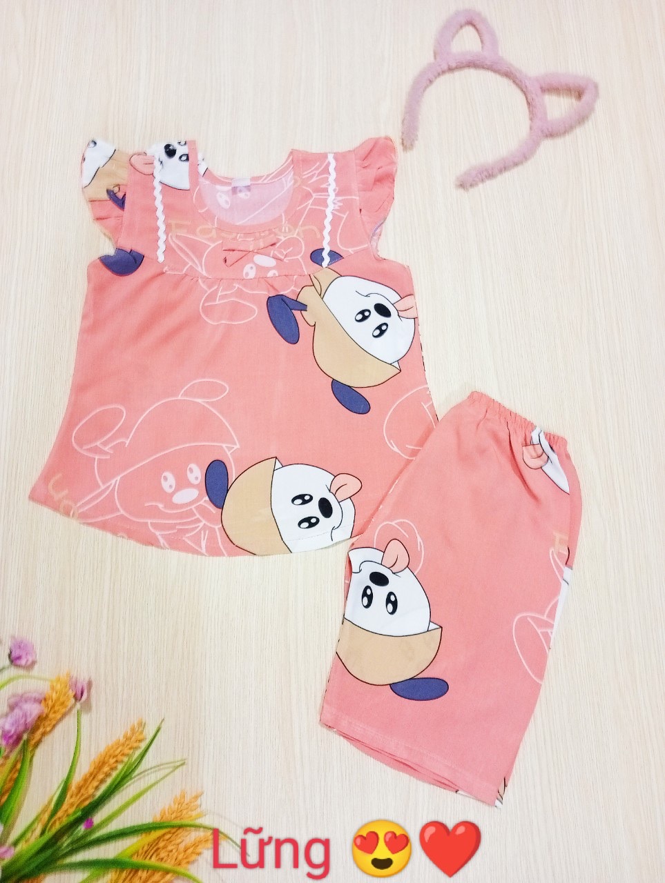 [6-25 ký] Đồ tole bé gái lửng , họa tiết