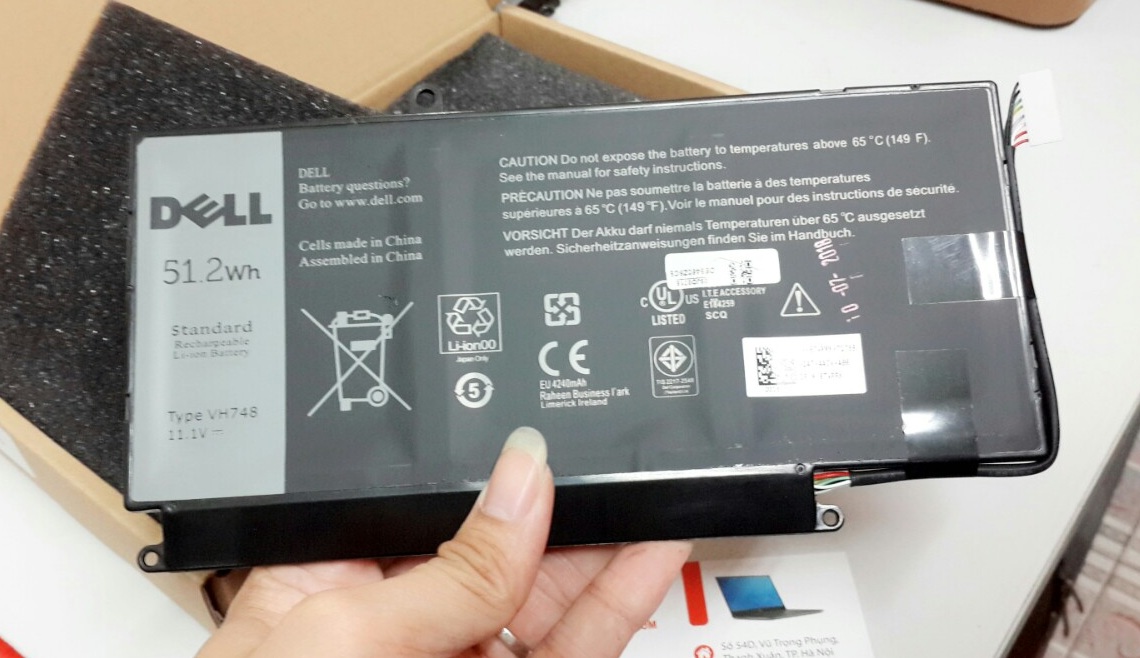 [HCM]Pin cho Laptop Dell Vostro 5460 5470 5480 Dell Inspiron 14-5439 Inspiron 14zD-3526 14zD-3528  Mã Pin VH748 Hàng Zin Mới 100% Bảo Hành Toàn Quốc