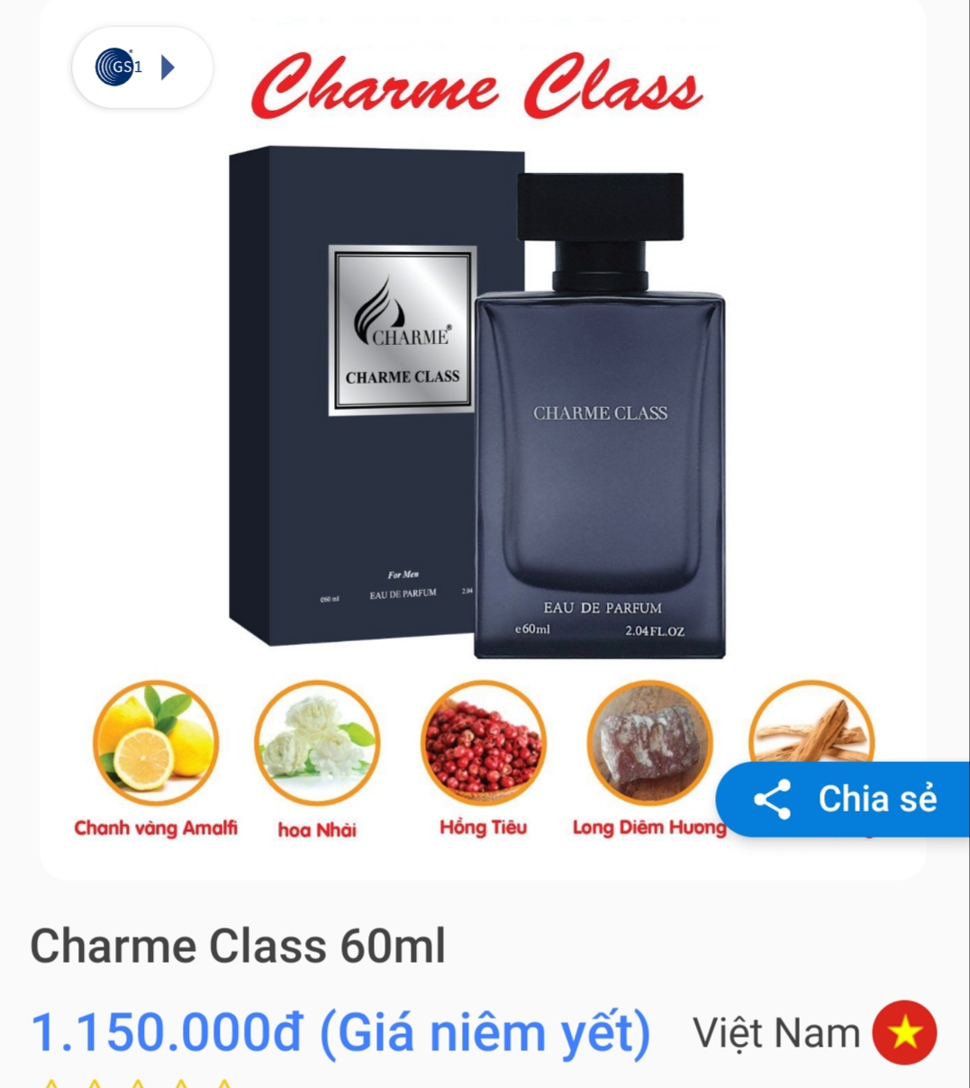 Nước Hoa Goodchame Nam Class 75ml