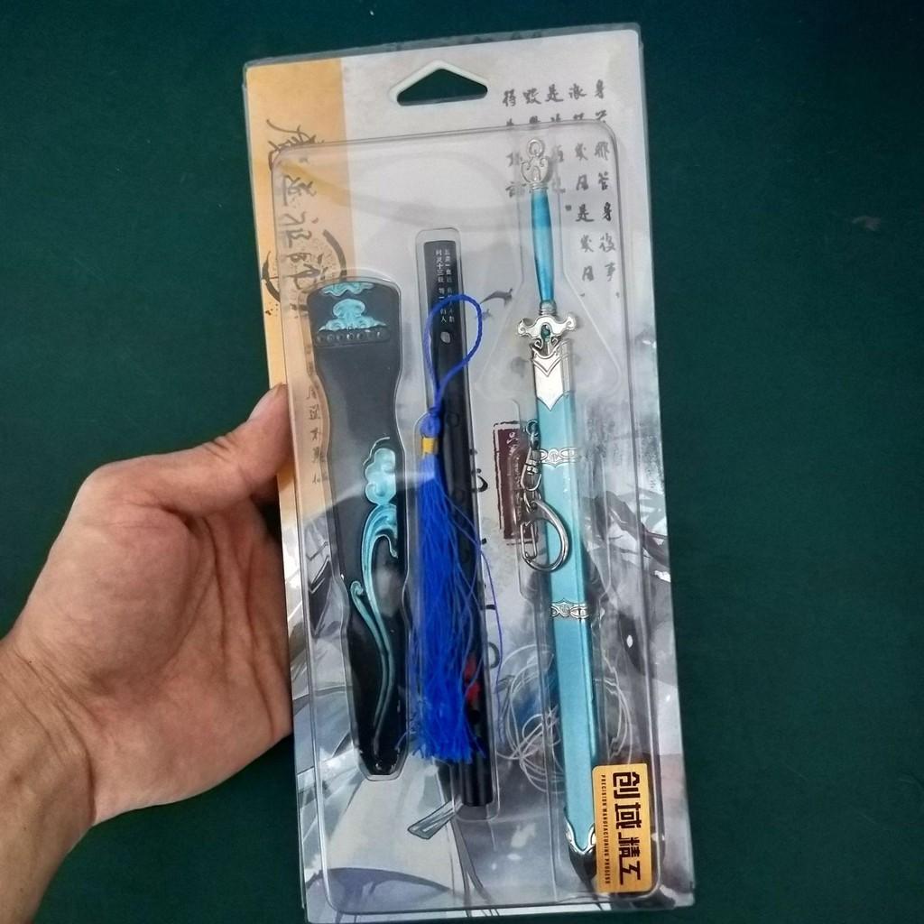 Bộ 3 móc khóa Đàn vong cầm sáo trần tình mô hình kiếm ma đạo tổ sư xanh phim trần tình lệnh