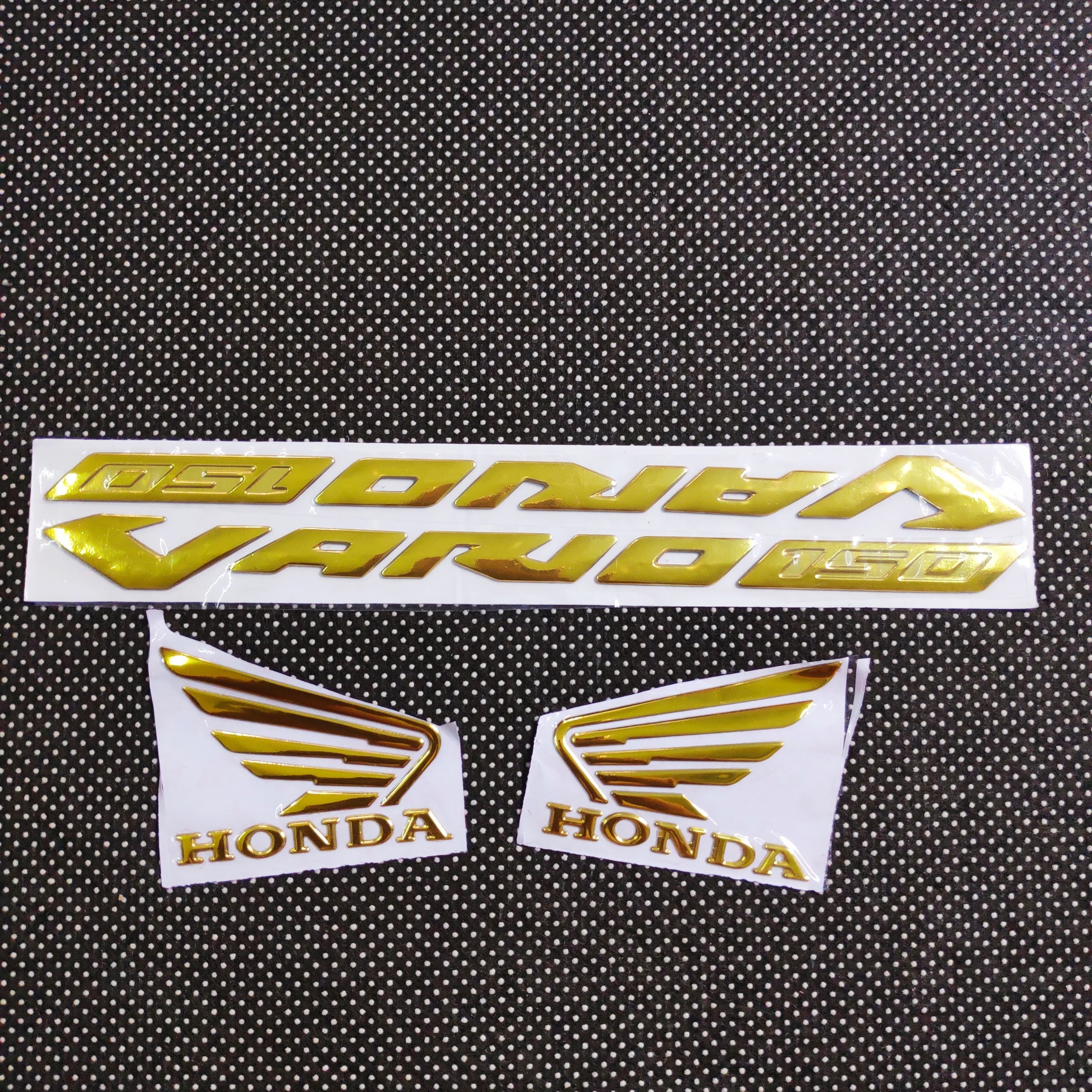 [HCM][COMBO] Bộ tem logo chữ xe cho VARIO 150CC và cánh chim honda chất liệu nhựa dẻo si bóng (MÀU VÀNG)