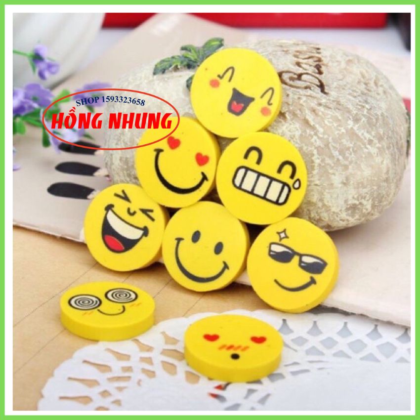 [Mới] Túi Gồm 4 Viên Tẩy Mặt Cười (Tẩy Hình Mặt Cười)