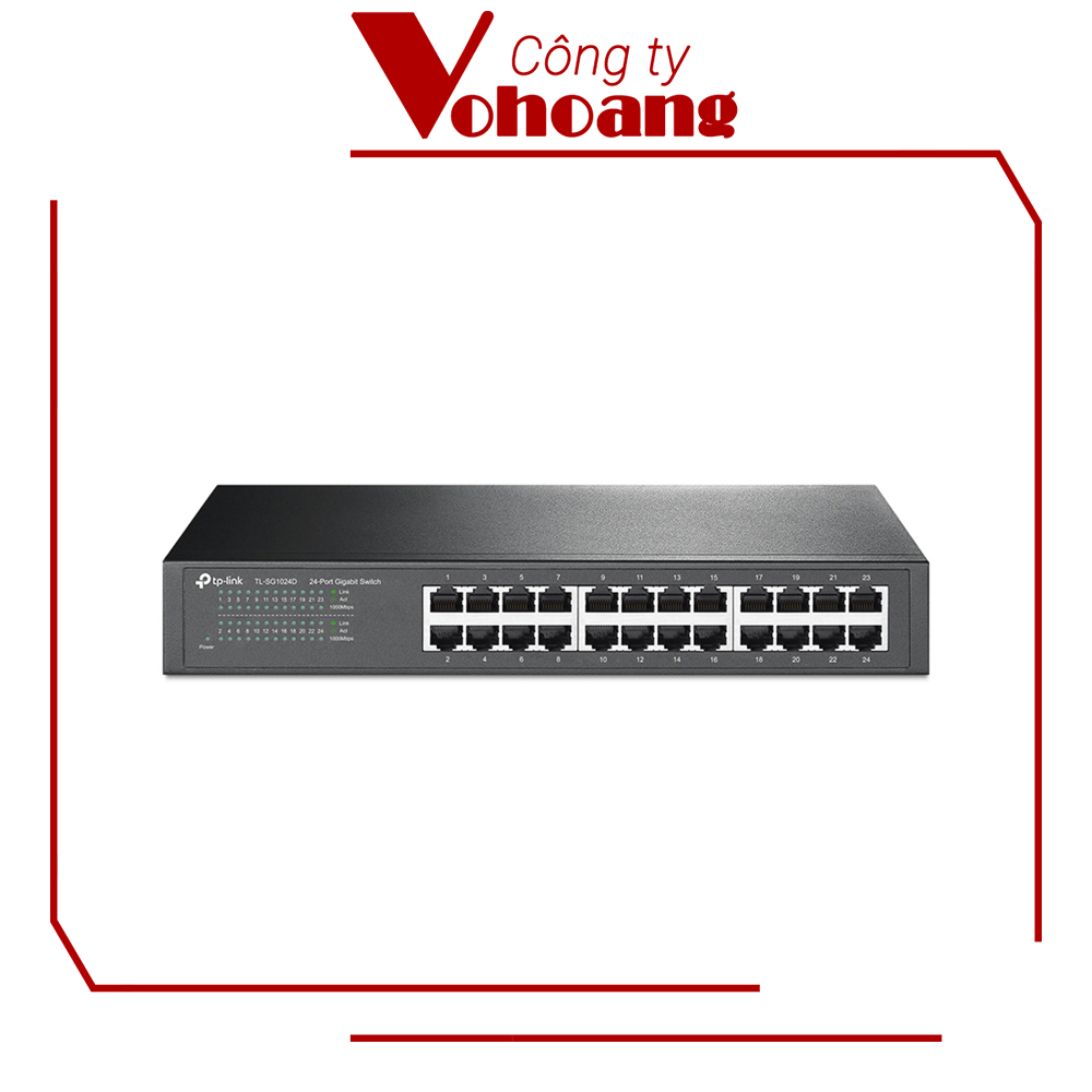Switch 24 cổng TP-LINK TL-SG1024D - Bộ Chia Tín Hiệu Desktop/Rackmount 24 Cổng Gigabit
