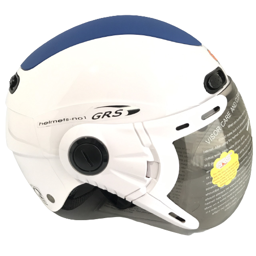 Mũ bảo hiểm GRS A102K (Trắng phối xanh)
