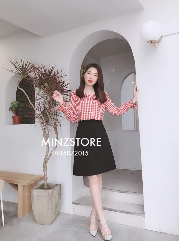 Chân váy chữ A màu đen dài 50cm