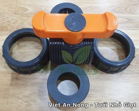 Van cầu rắc co hai đầu ren phi 60mm - Automat