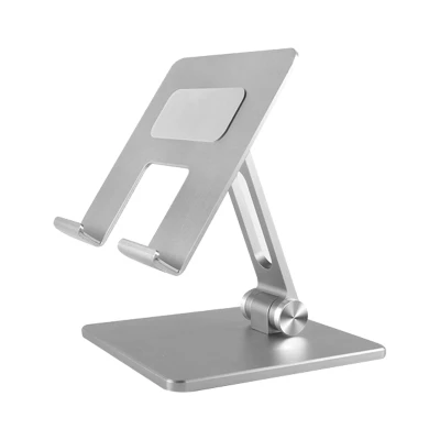 Tablet Stand,Tablet Holder Adjustable Foldable Eye-Level Aluminum Solid Up to 15-in Tablets Holder for iPad Pro Stand