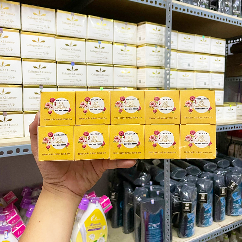 Combo lốc 10 hủ kem kích trắng collagen X3