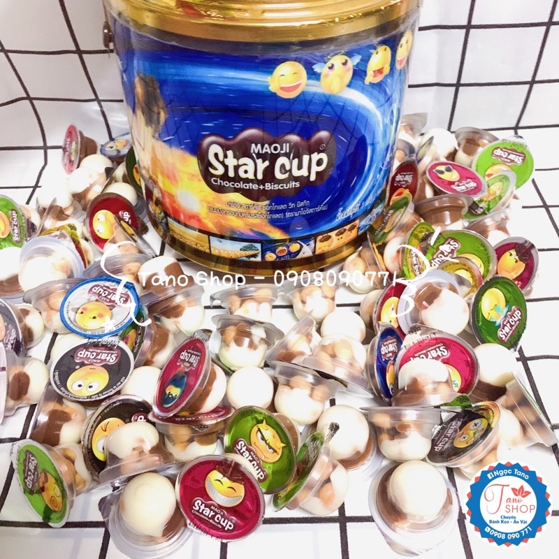 [Hộp 100 chén] Bánh socola Star Cup Thái