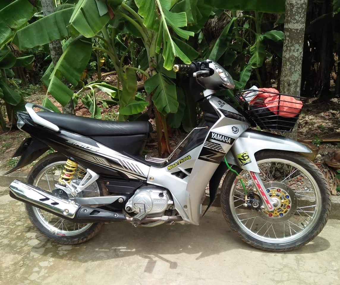 Tem xe SIRIUS BẠC ĐEN CHỮ TRẮNG CANDY