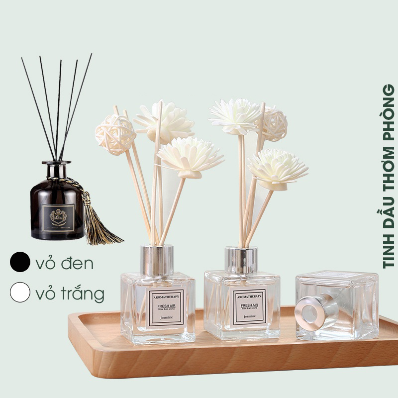 Nước hoa thơm phòng, lọ khuyếch tán tinh dầu nước hoa để phòng, tinh dầu thơm phòng - lọ tinh dầu thơm để phòng kèm hoa khô