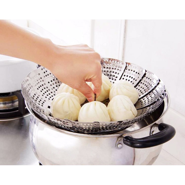 [HCM] VỈ HẤP CÁCH THỦY INOX GẤP GỌN TIỆN DỤNG - DỤNG CỤ HẤP