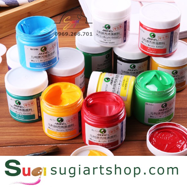 Màu Vẽ Acrylic Maries 100ml, acrylic MARIE'S 100ml
