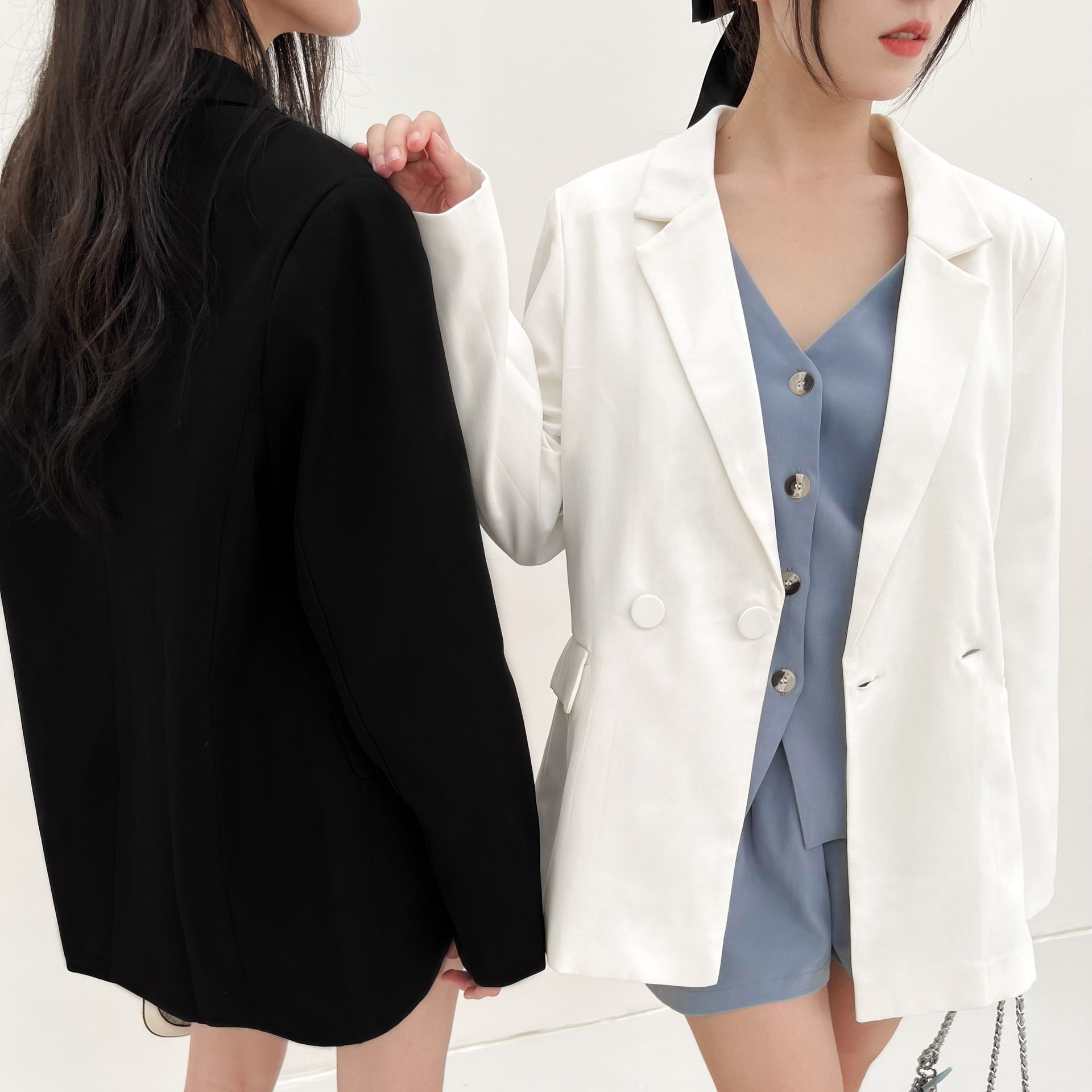 PIM BLAZER - Khoác Blazer dài tay cổ vest