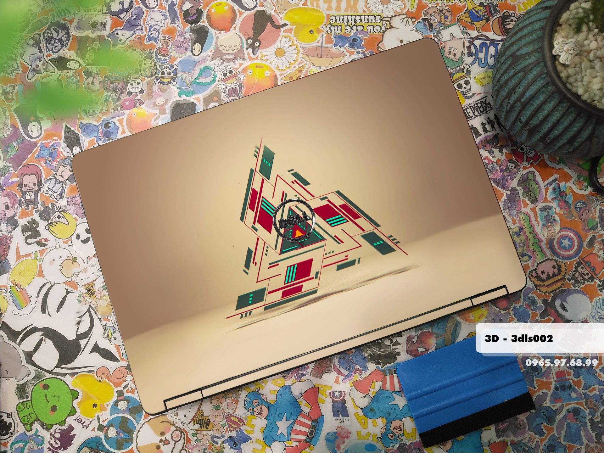 Decal Skin dán Laptop Dell mẫu 3D (inbox mã máy cho shop)