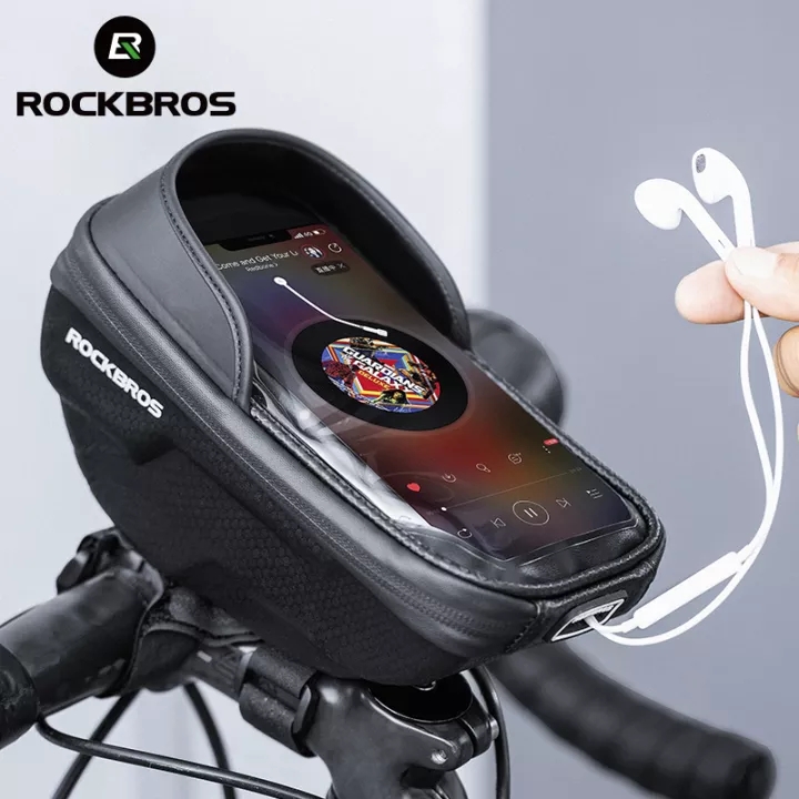 ROCKBROS Túi Xe Đạp Vỏ Cứng Chống Mưa, Khung Trước Xe Đạp Phản Quang Chống Sốc Màn Hình Cảm Ứng Ốp Điện Thoại 6.8 / 6.2 Phụ Kiện Xe Đạp, Kích Thước Lớn Phonebag
