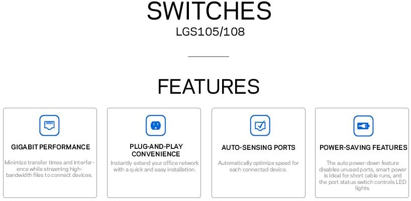 Switch LINKSYS LGS108 8-Port Gigabit