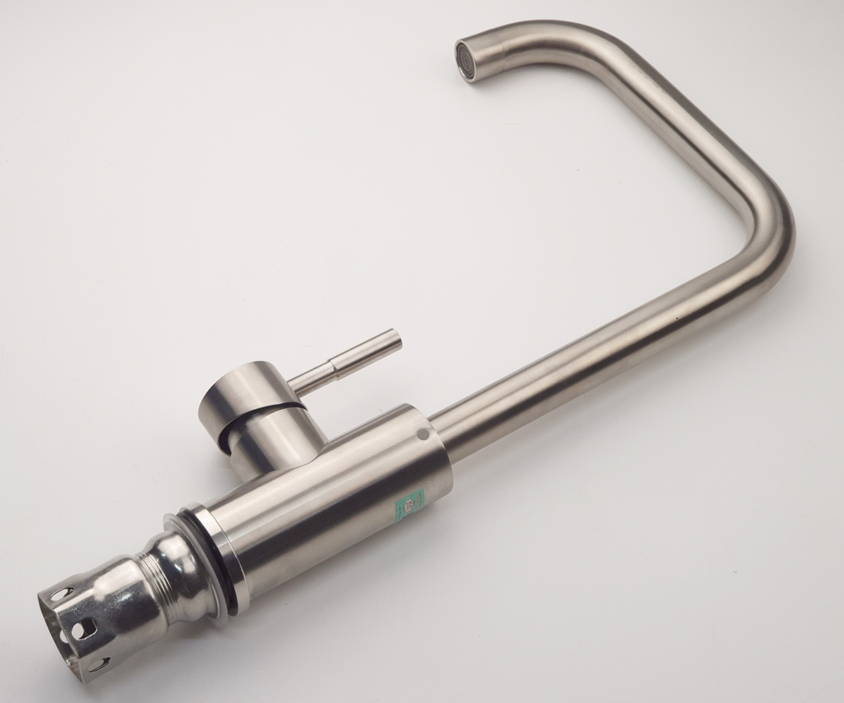 (Có Video) Vòi rửa chén nóng lạnh Inox SUS 304 Eurolife EL-T001 (Trắng vàng)