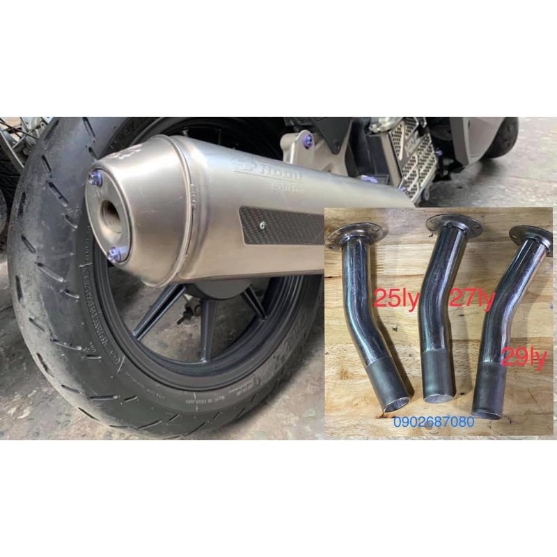 ( TẶNG 1 MIẾNG RON ) Tiêu bô giảm thanh ron pô 4 road 22 - 27 - 29