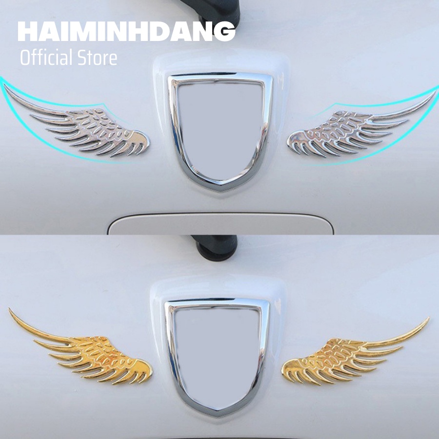 Đôi cánh thiên thần 3D gắn logo xe hơi trang trí