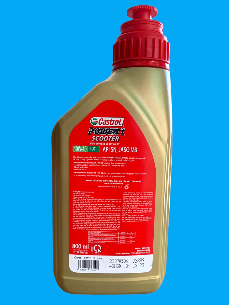 CASTROL POWER1 SCOOTER 10W40 0.8L