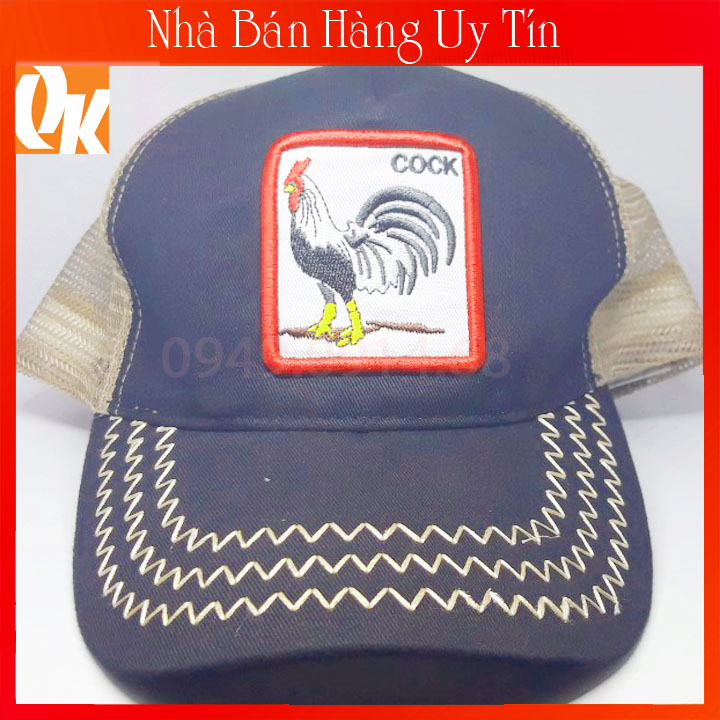 Nón Kết Thiêu Hình Gà Đá
