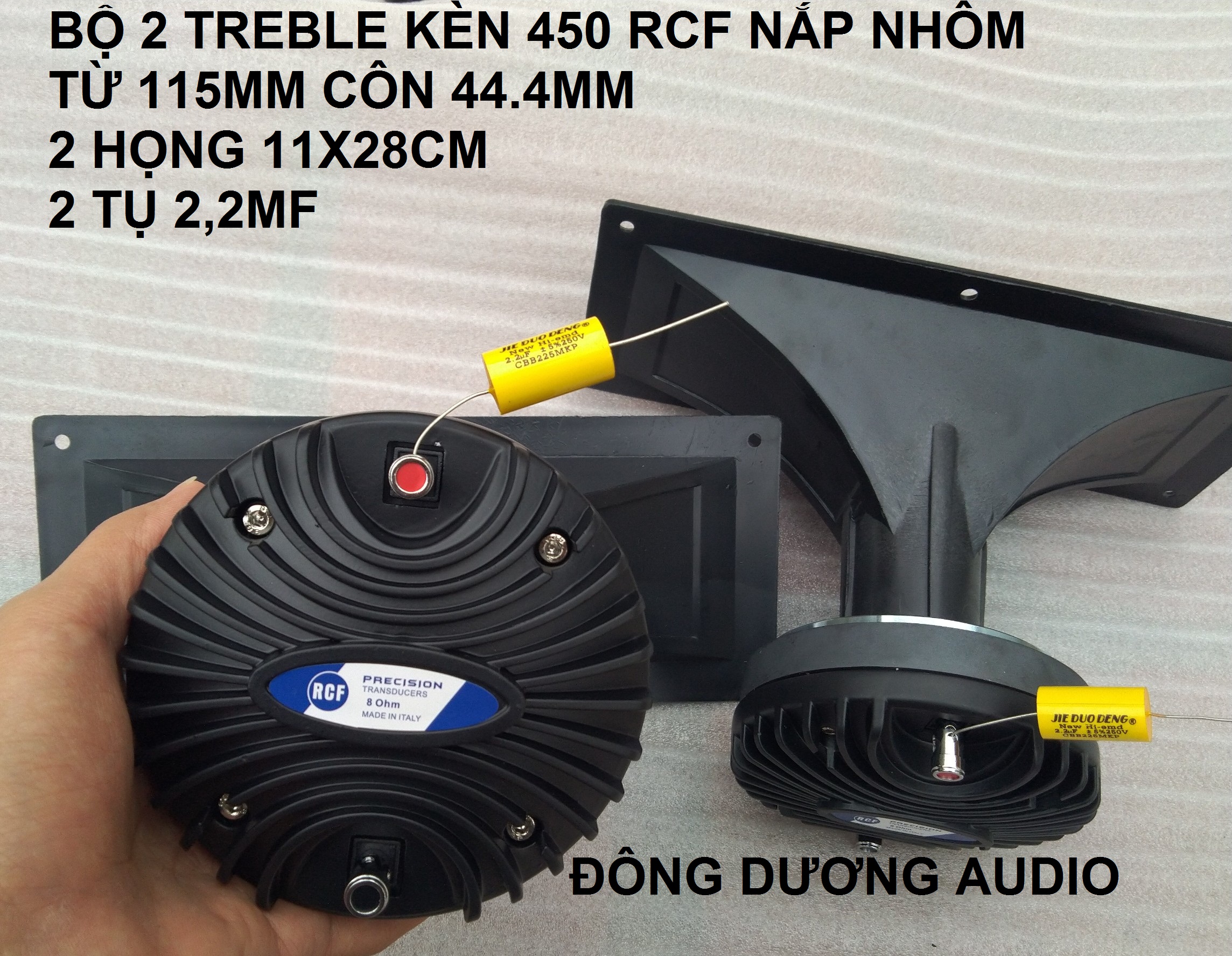 LOA TREBLE 450 RCF NẮP NHÔM - GIÁ HAI LOA + HỌNG 11X28 TẶNG TỤ