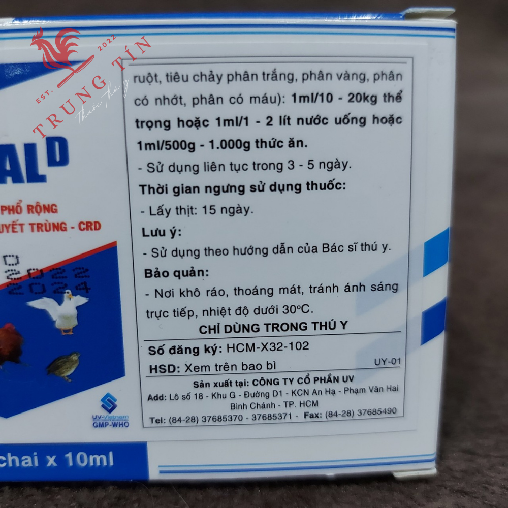 Thuốc dành cho gà đá FLOSAL D - khò khè - xỗ mũi (mỏi lọ / 10ml)