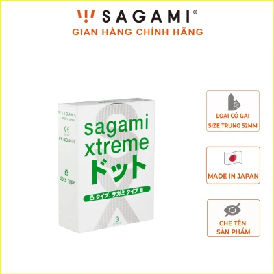 Bao cao su Sagami White (hộp 3 chiếc) - bao cao su nam có gai Sagami