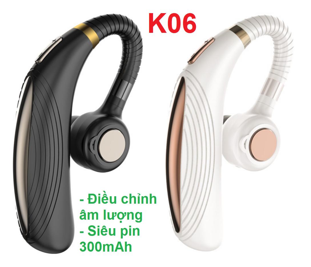 [HCM]Tai phone bluetooth K06 cao cấp - Siêu pin 300mAh (Hàng nhập)