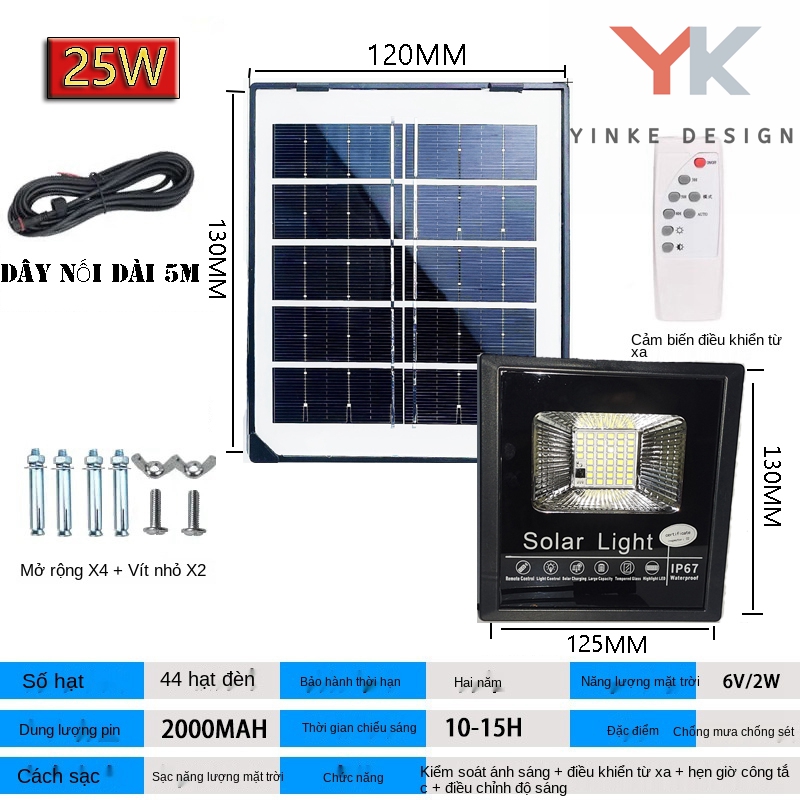 Đèn pha LED 25W den nang luong mat troi den năng luong mat troi đèn năng lượng mặt trời