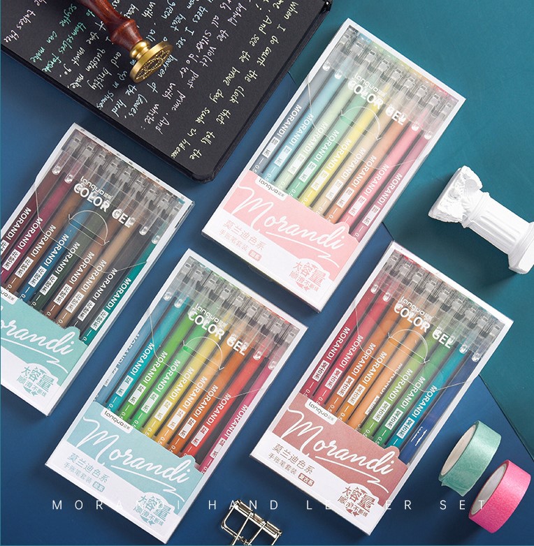 Set 9 Bút Gel Morandi Nhiều Màu