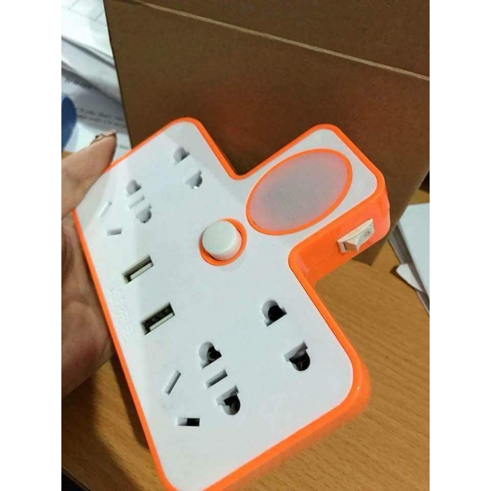 Ổ Cắm Điện Kiêm Đèn Ngủ Và Cổng Sạc Usb