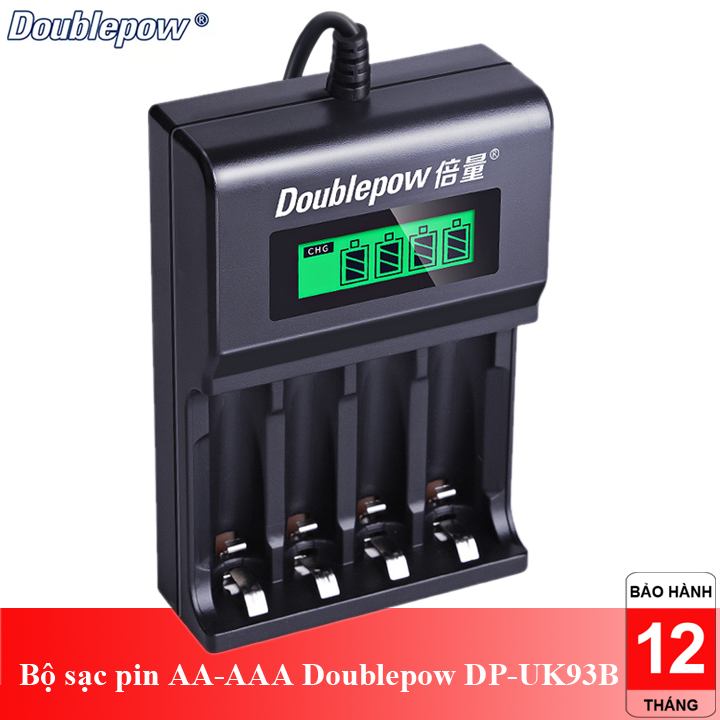 Bộ sạc nhanh 4 pin tiểu pin đũa AA-AAA Doublepow DP-UK93B