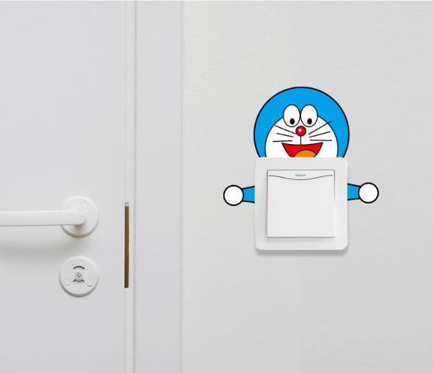 Decal dán Công Tắc Đèn - Hình Doremon