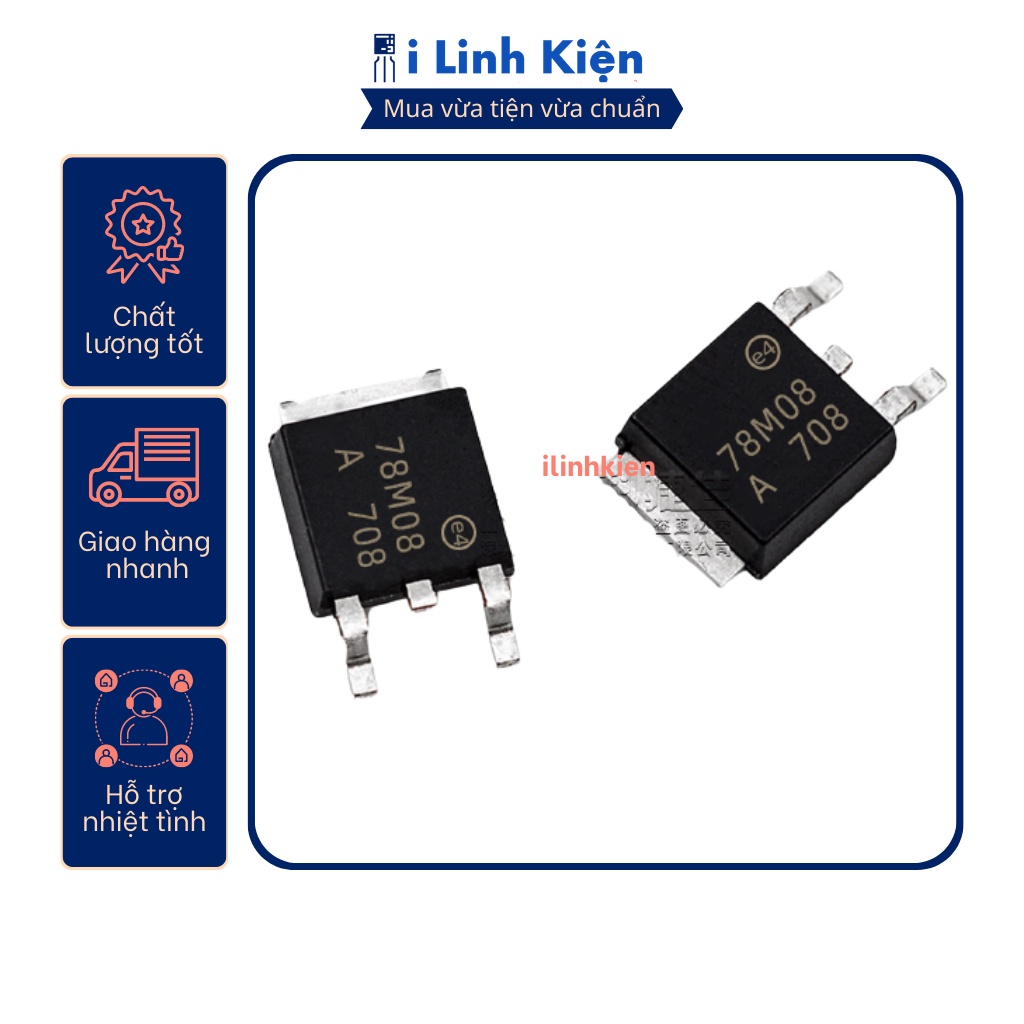 78M08 IC ổn áp 8V 0.5A TO-252