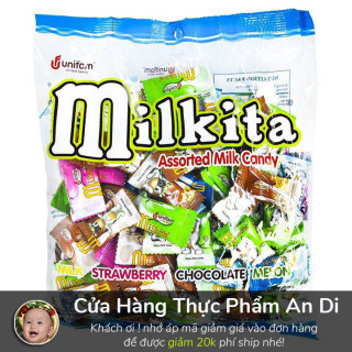 Kẹo Milkita sữa bò 125 viên ( sữa, dâu, dưa gang, socola) thumbnail