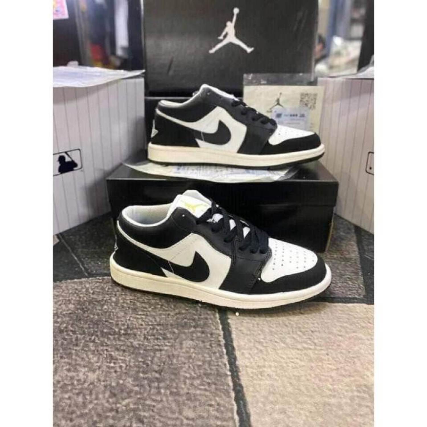 Giày thể thao sneaker nam nữ - giày jd 𝐉𝐨𝐫𝐝𝐚𝐧 panda cổ thấp màu đen trắng full box bill