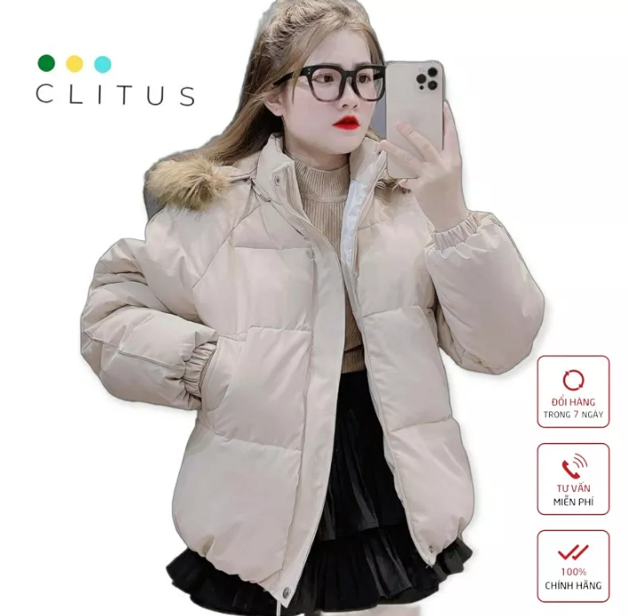 Áo Phao Nữ Có Mũ Siêu Nhẹ CAM KẾT CHẤT LƯỢNG - CLITUS FASHION