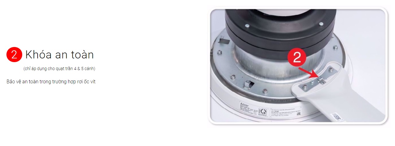 Quạt trần 4 cánh Mitsubishi C56-RW4