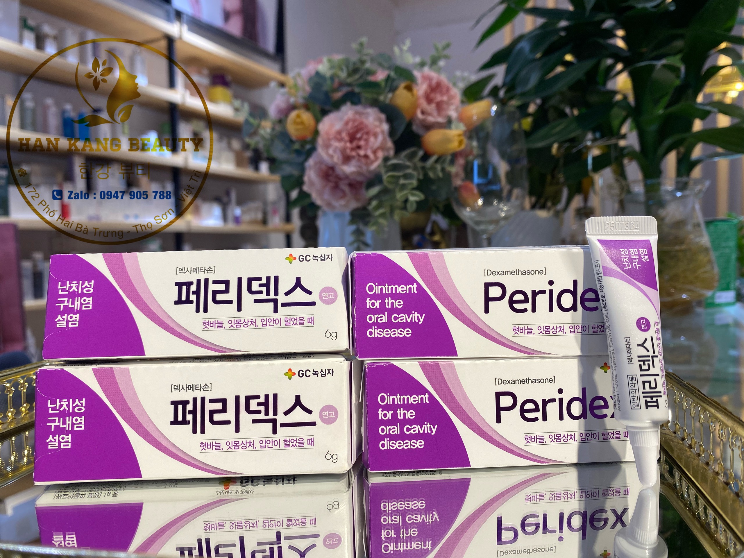 Kem bôi nhiệt miệng Peridex Hàn Quốc 6g (mẫu mới nhất)