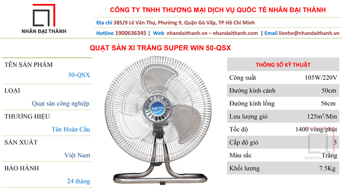 [HCM]Quạt sàn Super Win 50-QSX