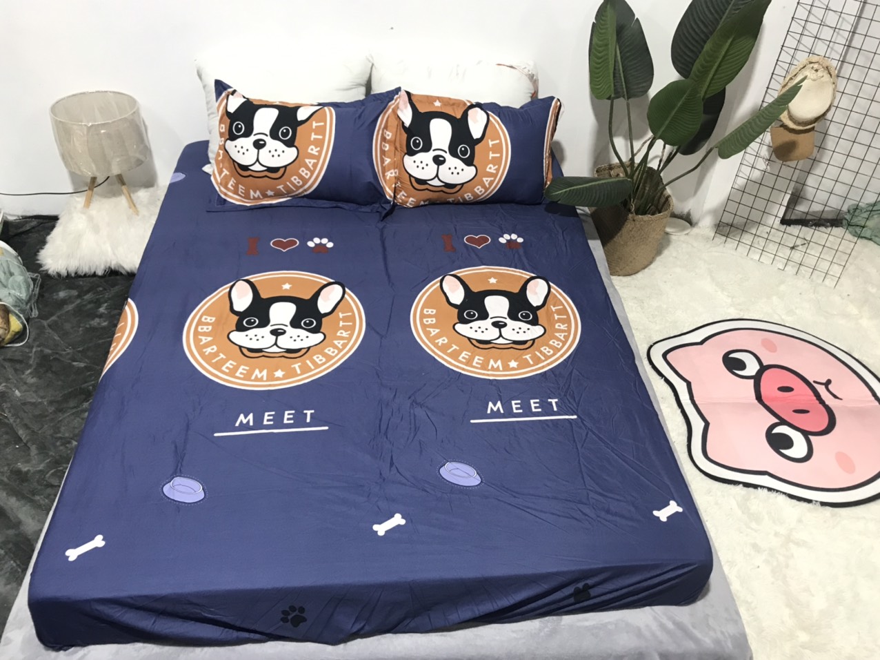 Bộ Ga Gối 3 Món ( Gồm 1 Ga Bo Chun + 2 Vỏ Gối) Mã CH209
