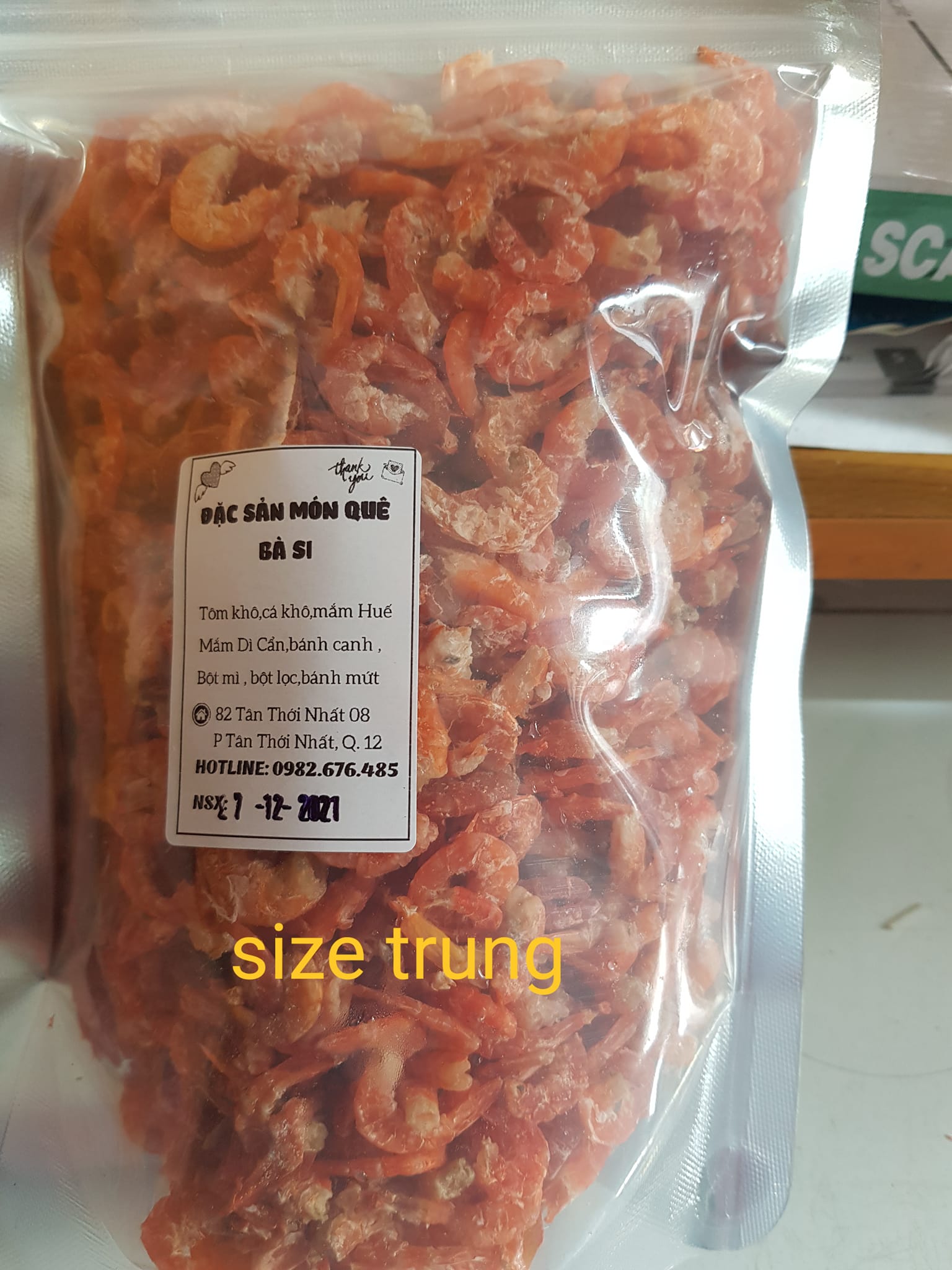 500gr TÔM KHÔ HUẾ LOẠI NGON SIZE TO VỪA- TÔM MỀM THƠM NGỌT - CAM KẾT  ĐỀU NGON NHƯ HÌNH TUẤN KIỆT SHOP