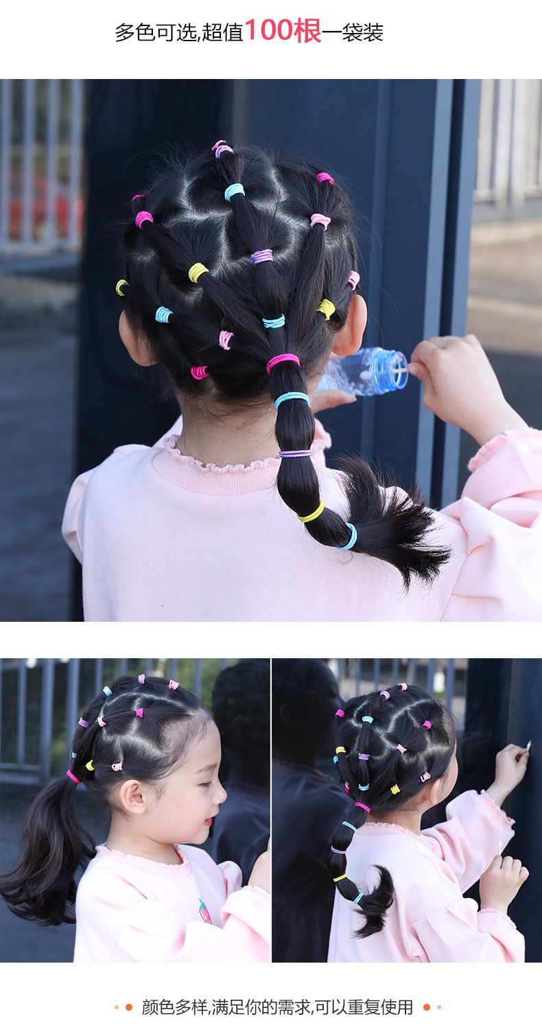 thun cột tóc cho bé set 100 cái túi bozip